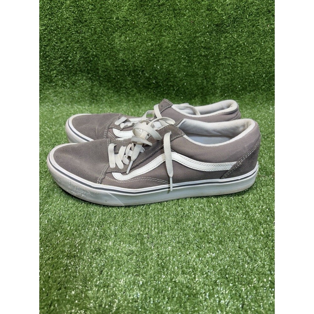 Vans Old School Comfycush Gray White Mens 10.5 Casual Skateboard Sneaker Shoes